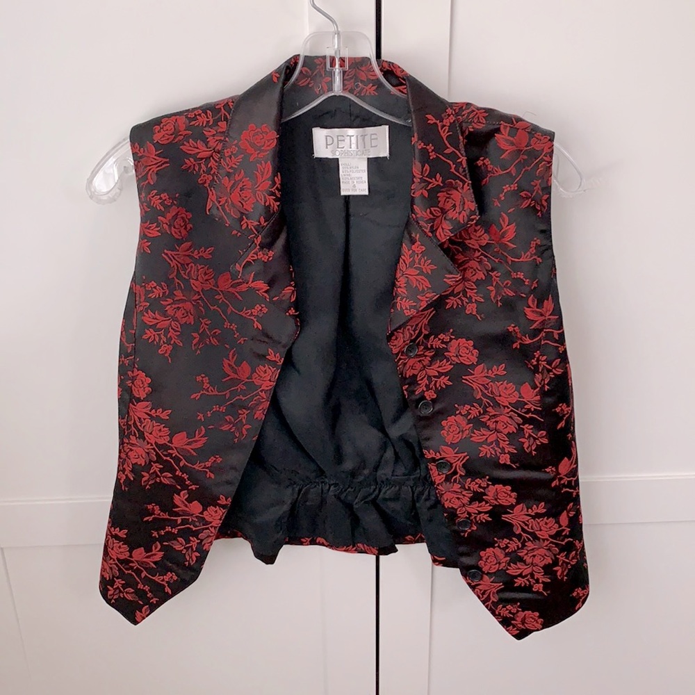 Petite Sophisticate Formal Wear Vest Size 4 EUC